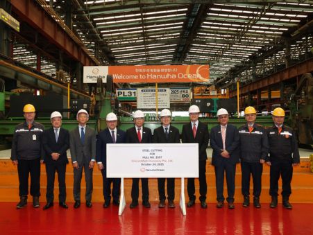 Construction of the FSRU for Singapore's Second LNG Terminal Begins
