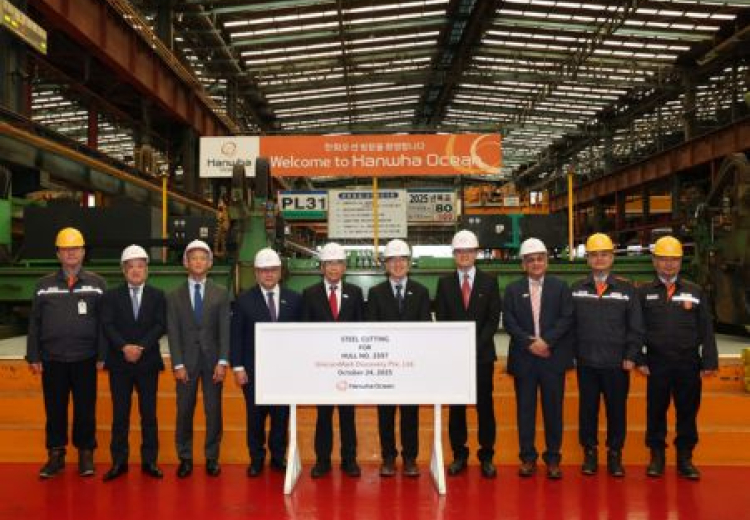 Construction of the FSRU for Singapore's Second LNG Terminal Begins
